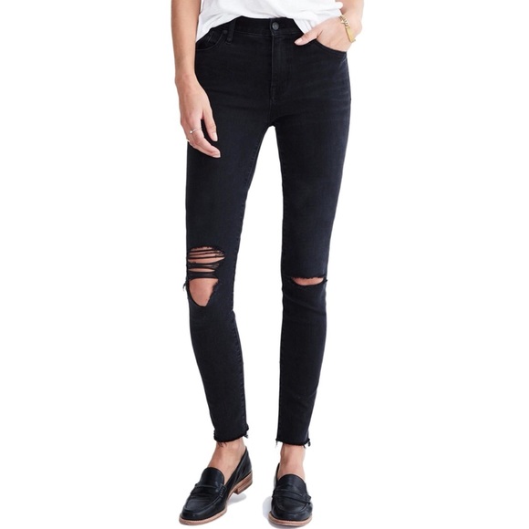 Madewell Denim - Madewell 9” High-Rise Skinny Black Sea